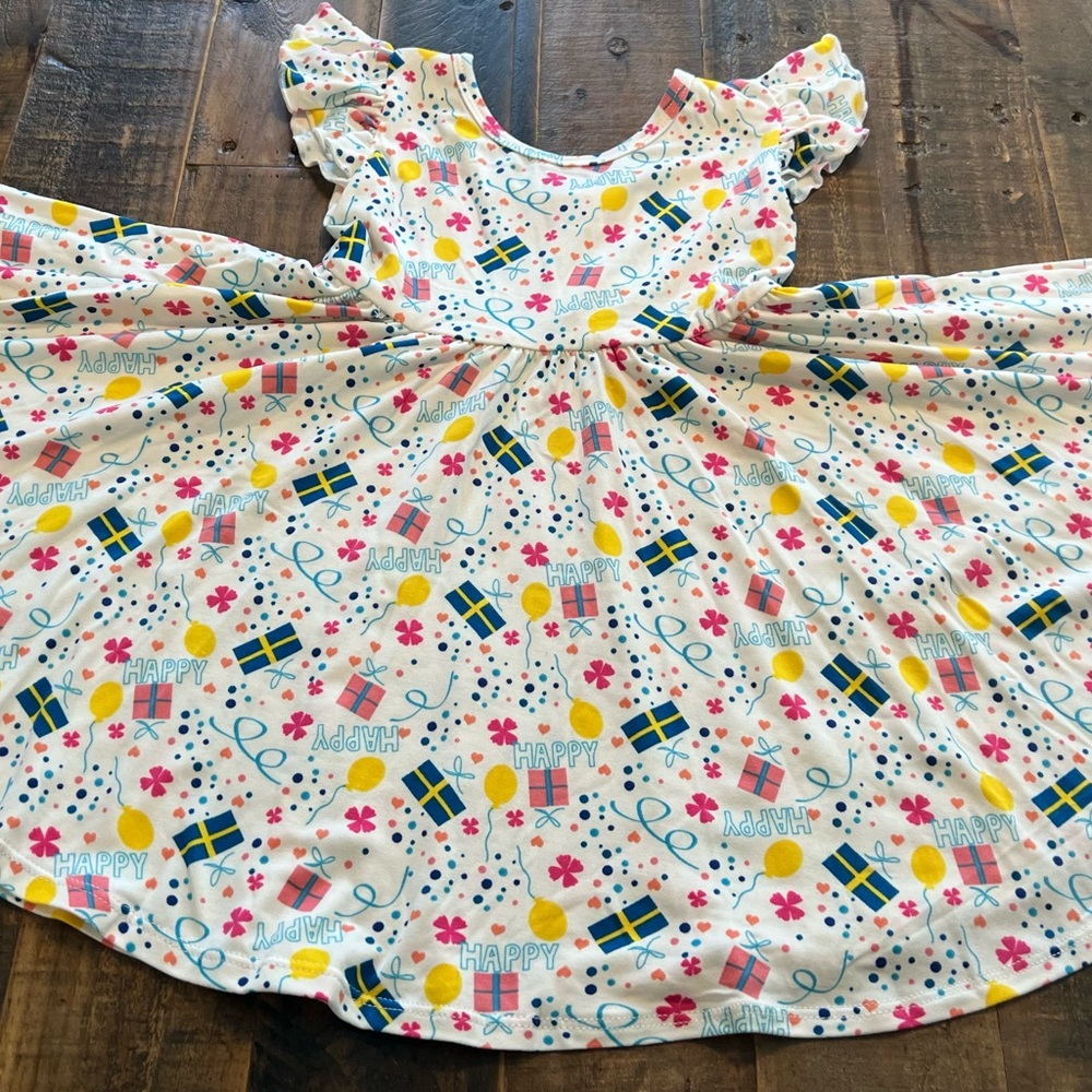 Dot Dot Smile size 2T, 3/4 or 5/6 birthday Empire twirl dress new